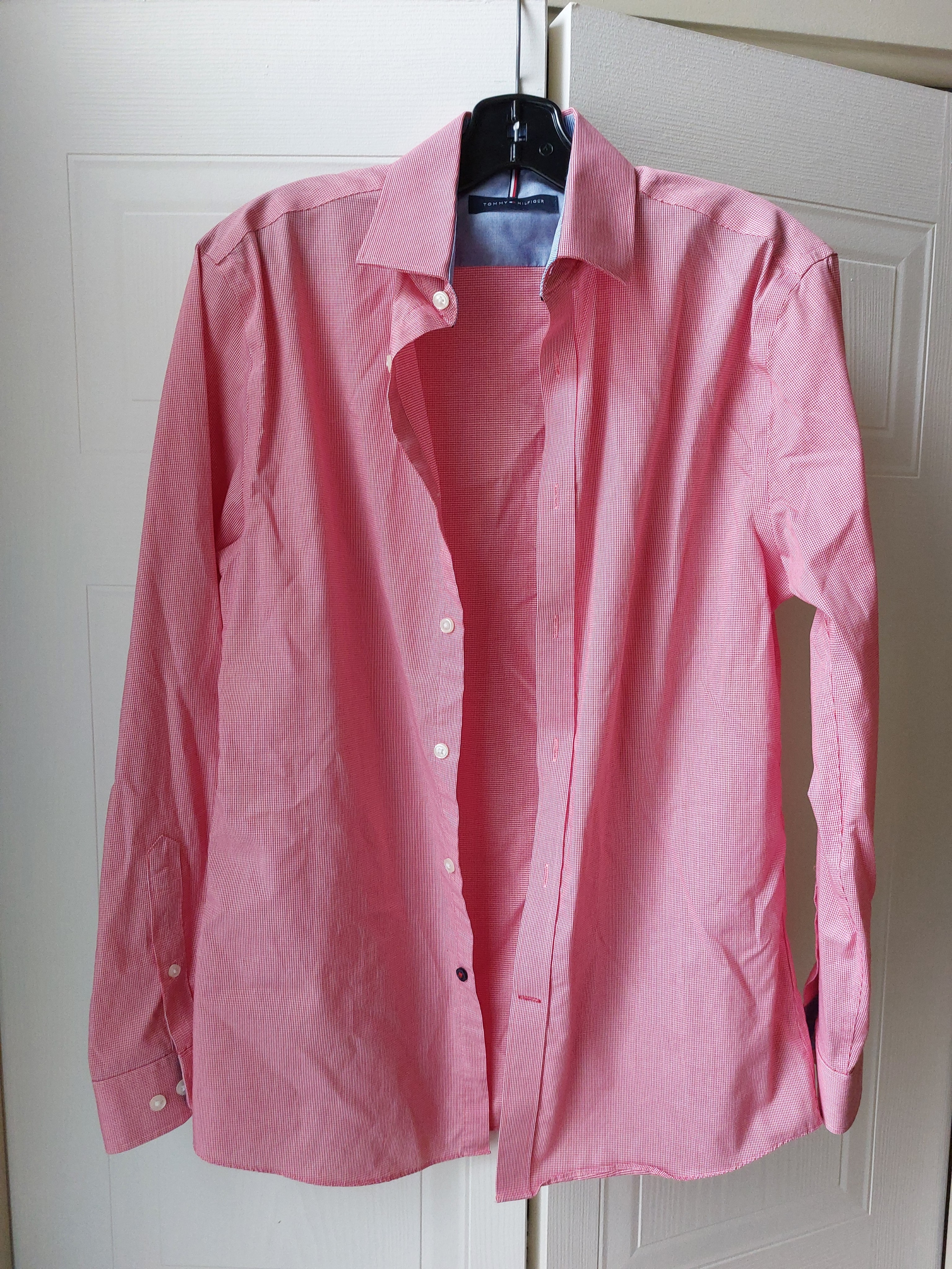 Tommy Hilfiger Men's Preppy Pink Dress Shirt